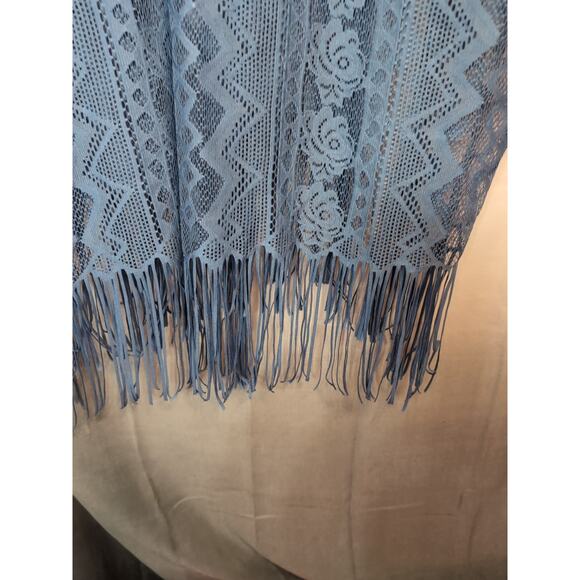 David And Young Woman's Floral Lace Beach Cover-up One Size Blue (316) - Picture 6 of 7